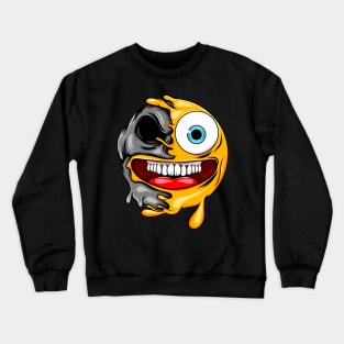 Grinning Zombie Emoji Crewneck Sweatshirt